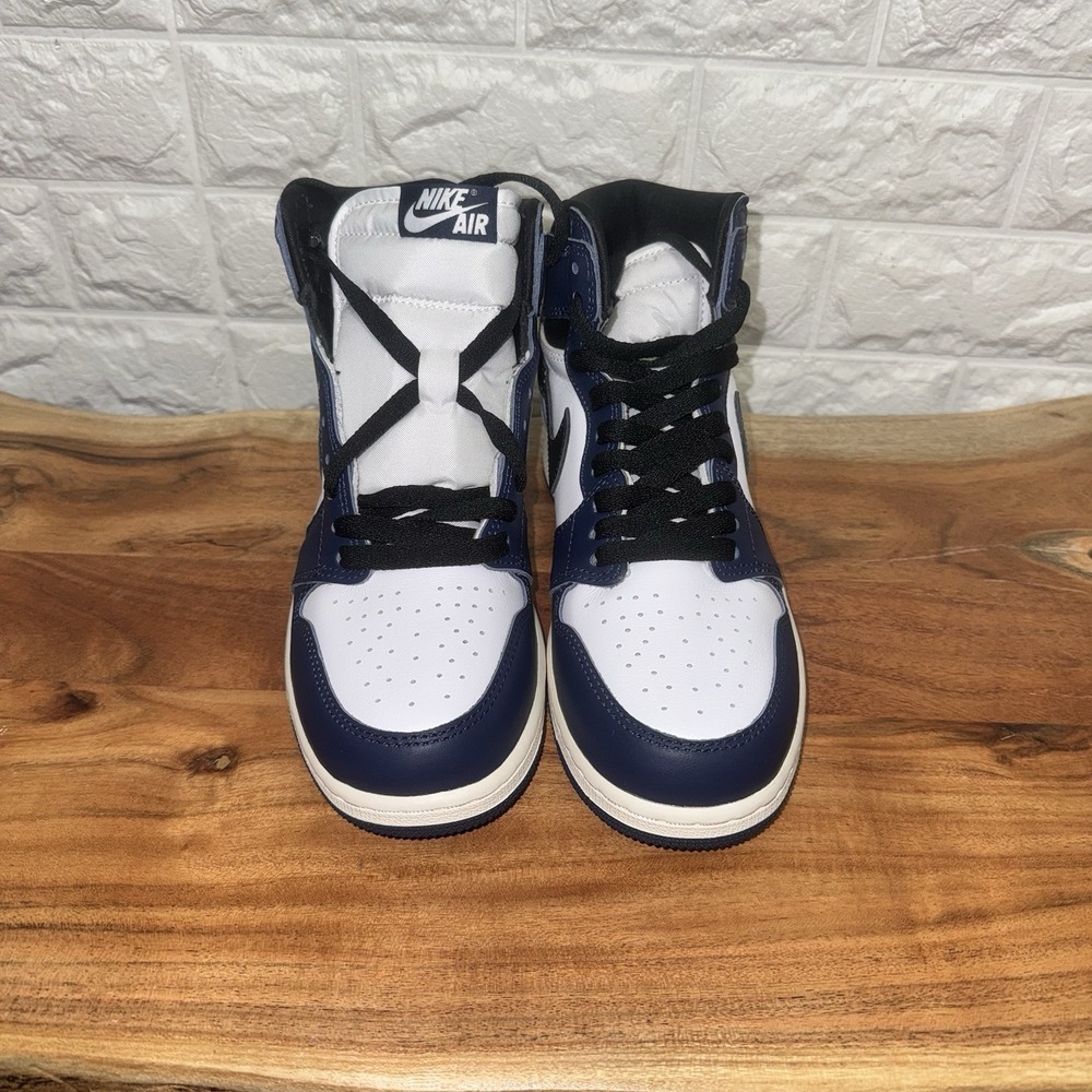 Nike Air Jordan 1 Mid Navy‎ White Black FD1437-401 GS Size 6Y